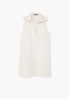 Mango Mango Linen-blend Shirt Dress