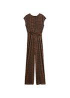 Mango Mango Leopard Long Jumpsuit