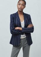 Mango Mango Pinstripe Suit Blazer