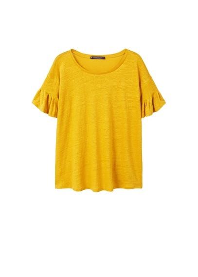 Violeta By Mango Violeta By Mango Frills Linen T-shirt