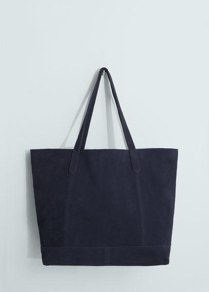 Mango Mango Leather Shopper Bag