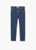 Mango Mango Relaxed Cropped Mom Jeans