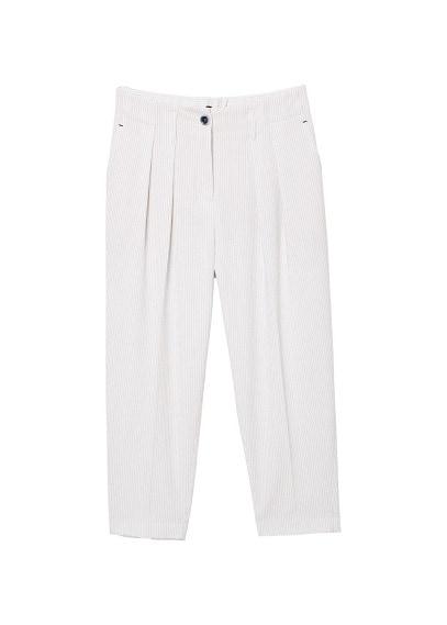 Mango Mango Texture Striped Trousers