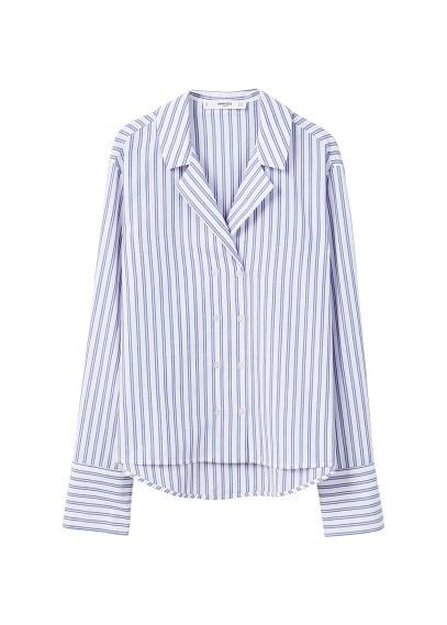 Mango Mango Double-breasted Striped Shirt