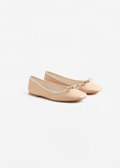 Mango Mango Leather Ballerina