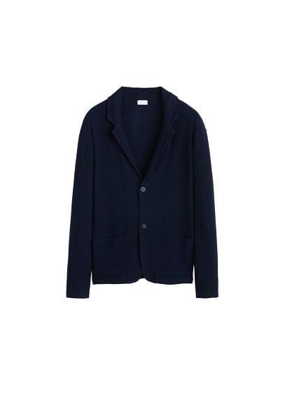 Mango Man Mango Man Structured Lapels Cardigan