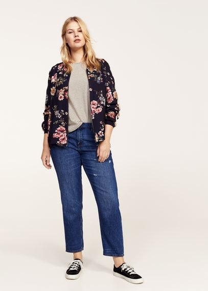 Violeta By Mango Violeta By Mango Floral Print Bomber