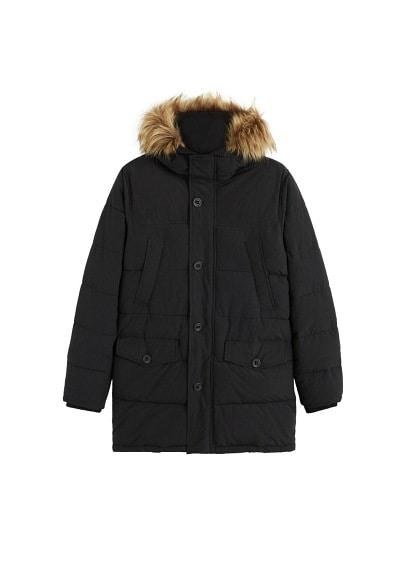 Mango Man Mango Man Detachabled Faux Fur Hood Anorak