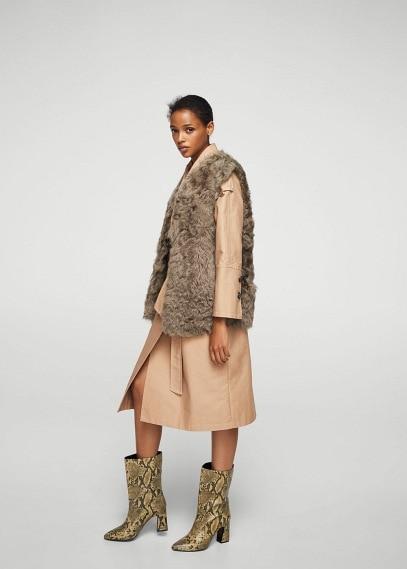 Mango Mango Faux Fur Waistcoat