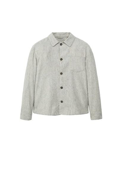 Mango Man Mango Man Cotton Linen Flecked Jacket