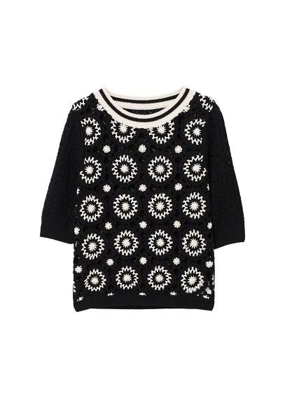 Mango Mango Crochet Cotton  Sweater