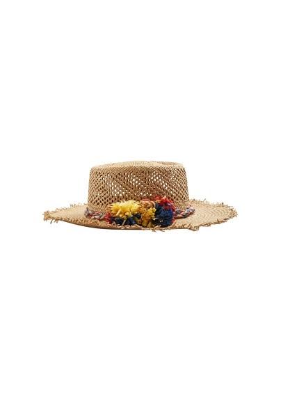 Violeta By Mango Violeta By Mango Flowers Straw Hat