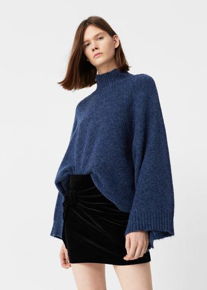 Mango Mango Drapped Velvet Skirt