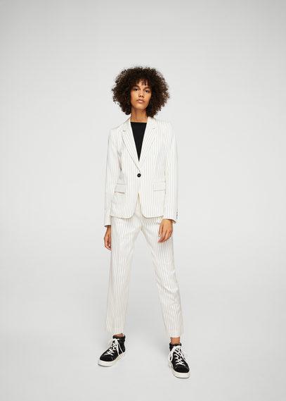 Mango Mango Pinstripe Blazer