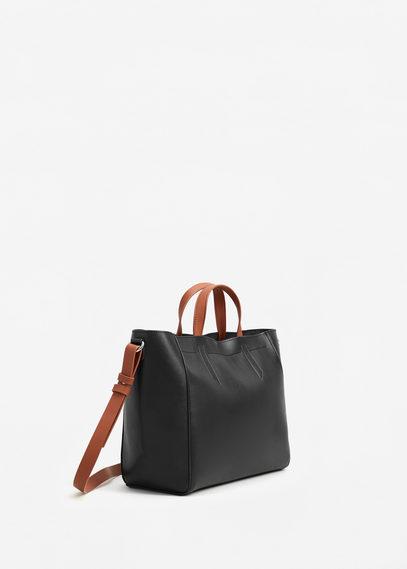 Mango Mango Contrasting Shopper Bag