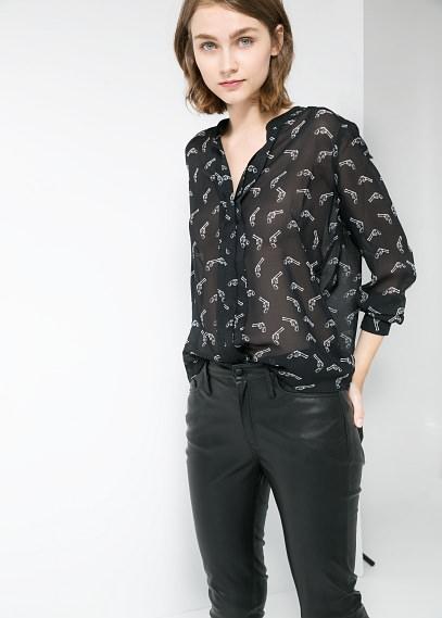 Mango Gun Print Shirt
