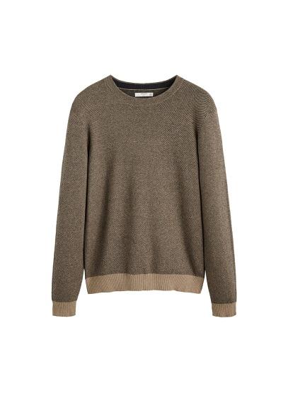Mango Man Mango Man Cotton And Cashmere Blend Fabric Sweater