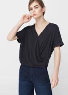 Mango Mango Draped Detail T-shirt