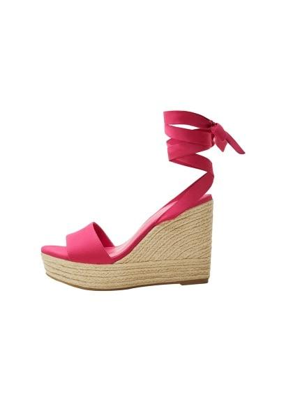 Violeta By Mango Violeta By Mango Wedge Strips Sandals