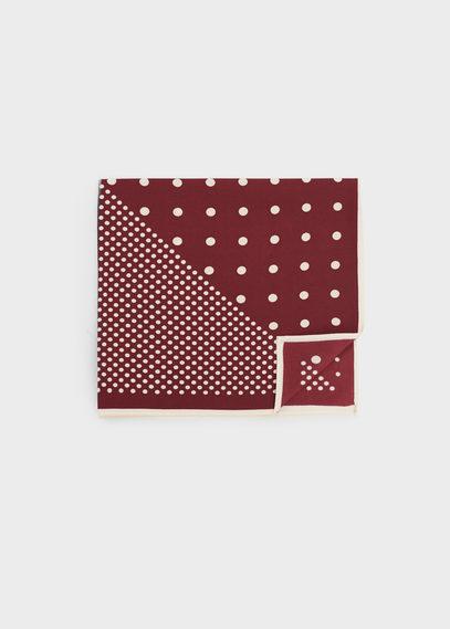 Mango Man Mango Man Polka-dot Silk Pocket Square