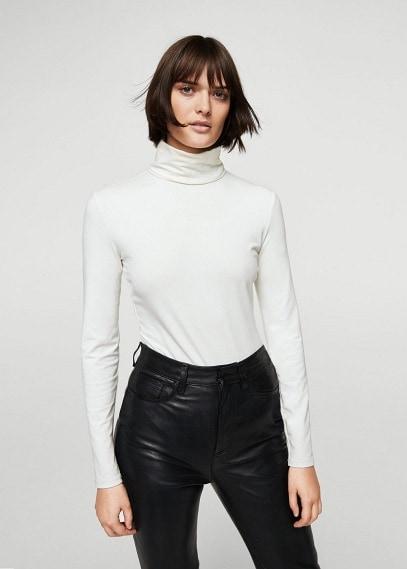 Mango Mango Straight-fit Leather Trousers