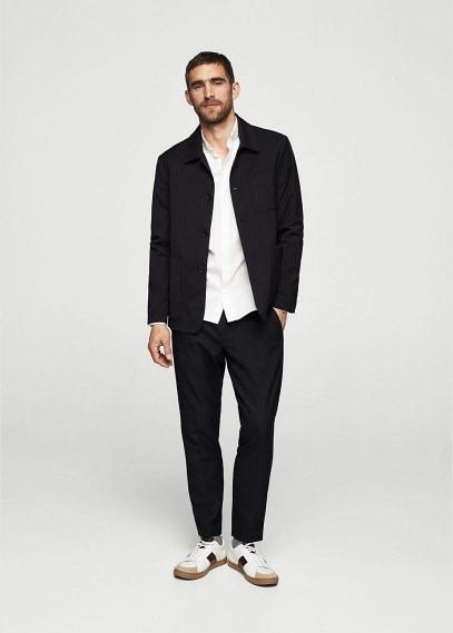 Mango Man Mango Man Pinstripe Wool Trousers