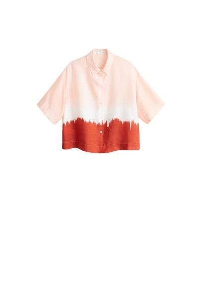 Mango Mango Tie-dye Cropped Shirt