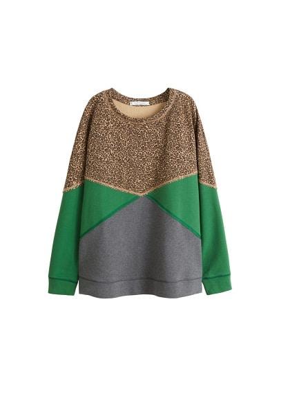 Violeta By Mango Violeta By Mango Leopard Cotton Sweatshirt