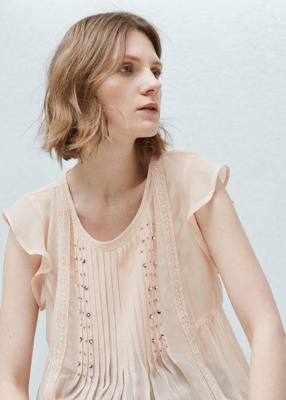 Mango Mango Beads Lightweight Blouse