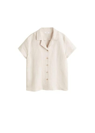 Mango Mango Linen-blend Short-sleeve Shirt