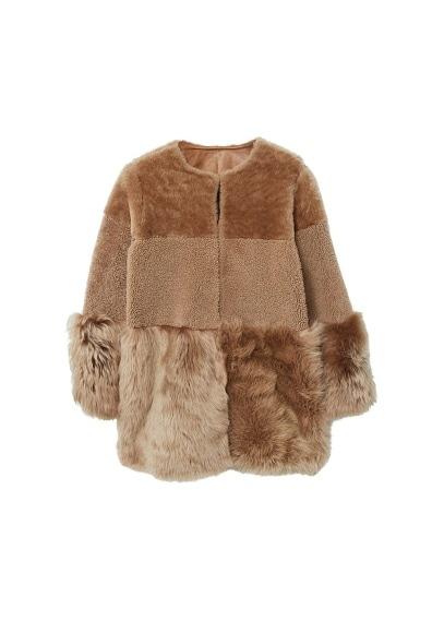 Mango Mango Combined Fur Coat