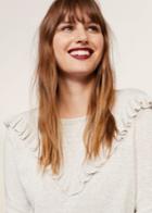 Violeta By Mango Violeta By Mango Ruffled Cotton Sweater