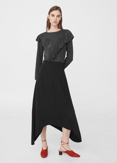 Mango Mango Ruffle T-shirt
