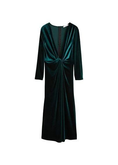Mango Mango Velvet Knot Dress