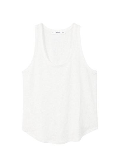 Mango Mango Linen Strap T-shirt