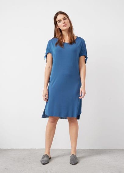 Violeta By Mango Violeta By Mango Knot Detail Contrast Dress