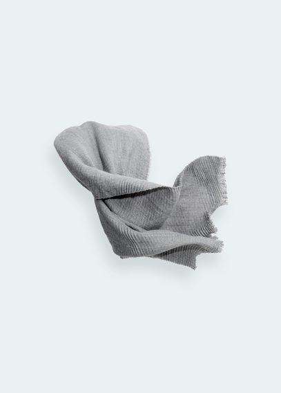 Mango Mango Striped Texture Scarf