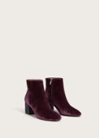 Violeta By Mango Violeta By Mango Sparkly Heel Velvet Ankle Boot