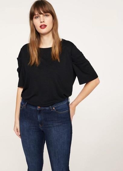 Violeta By Mango Violeta By Mango Gathered Sleeve T-shirt