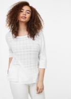 Violeta By Mango Violeta By Mango Textured Cotton T Shirt