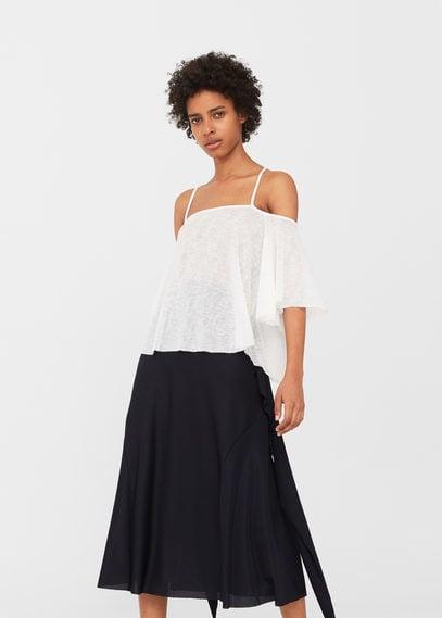 Mango Mango Off-shoulder T-shirt