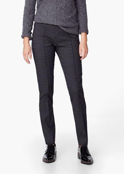 Mango Mango Printed Cotton Trousers