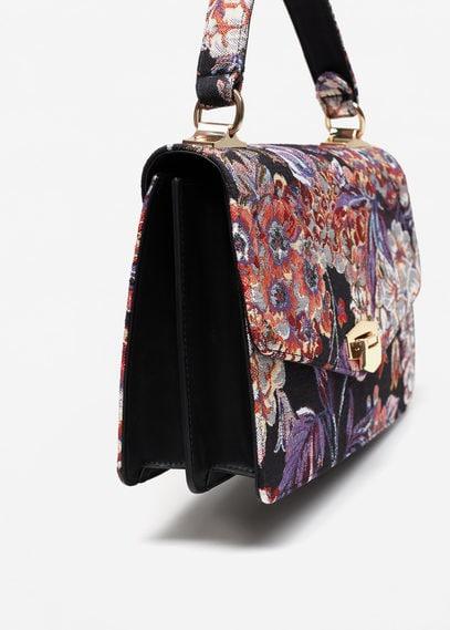 Mango Mango Buckle Embroidered Bag