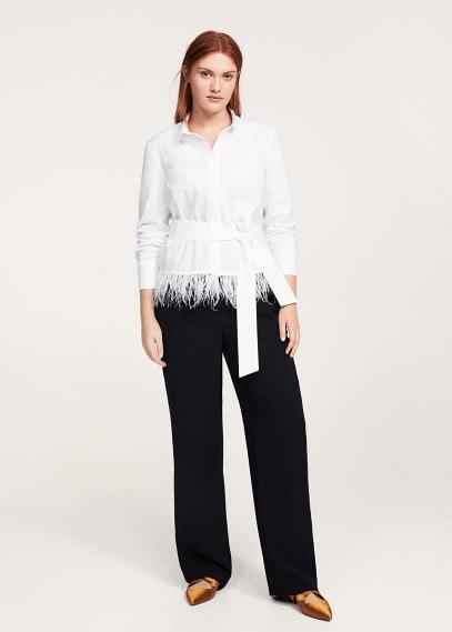 Violeta By Mango Violeta By Mango Belted Feathers Blouse