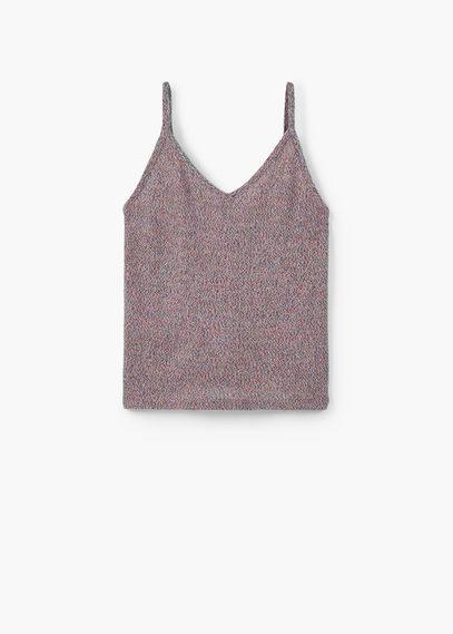 Mango Mango Flecked Knit Top