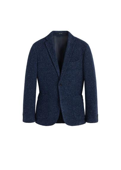 Mango Man Mango Man Flecked Virgin Wool Blazer