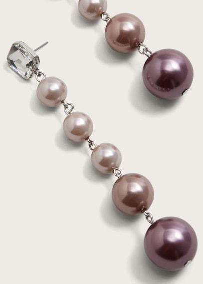 Violeta By Mango Violeta By Mango Pearl-effect Crystal Earrings