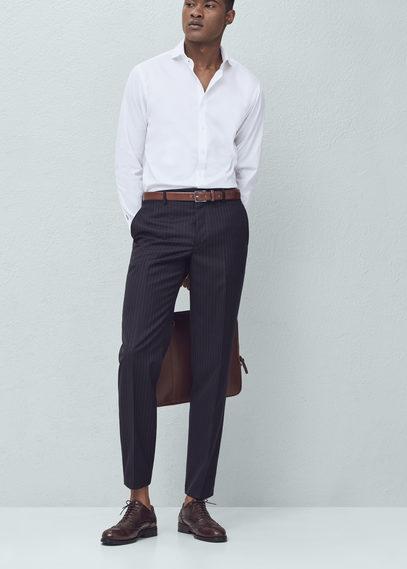 Mango Man Mango Man Pinstripe Wool Suit Trousers