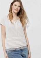 Violeta By Mango Violeta By Mango Lace Panel Blouse