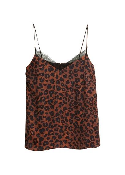 Mango Mango Leopard Print Top